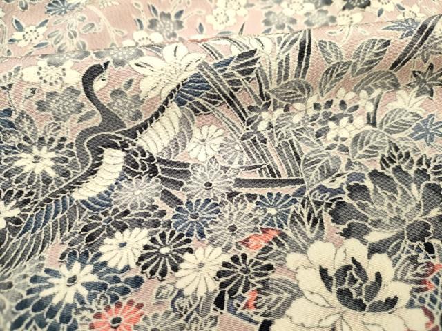 平和屋着物■上質な小紋 花鳥文 正絹 逸品 DABI3557ya