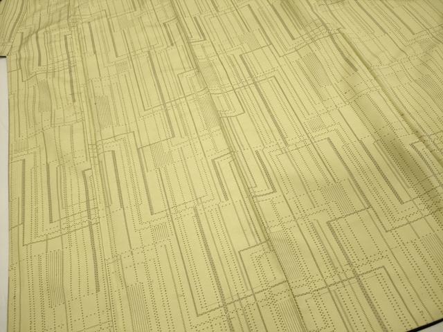 平和屋着物■上質な紬 幾何学文 正絹 逸品 DABI3561ya