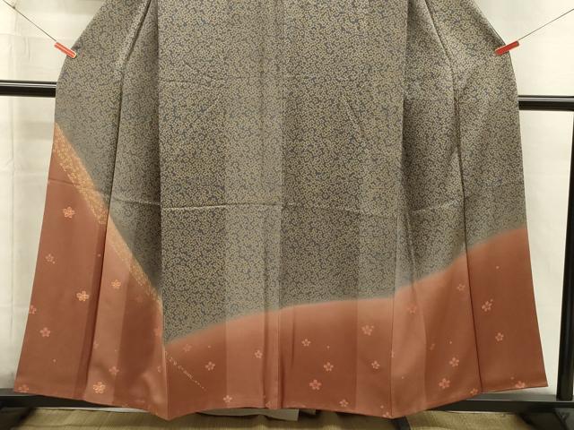 平和屋着物■訪問着 駒刺繍 舞花文 暈し染め 金彩 正絹 逸品 DABI3563ya