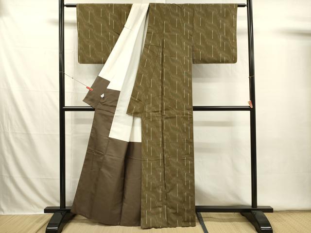 平和屋着物■上質な紬 抽象文様 正絹 逸品 DABI3571ya