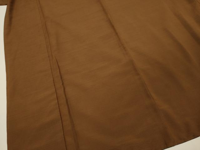 平和屋着物■男性 紬 霞文 黒茶色 正絹 逸品 DABI3573ya
