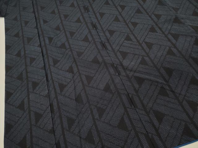 平和屋着物■上質な紬 幾何学文 正絹 逸品 DABI3576ya
