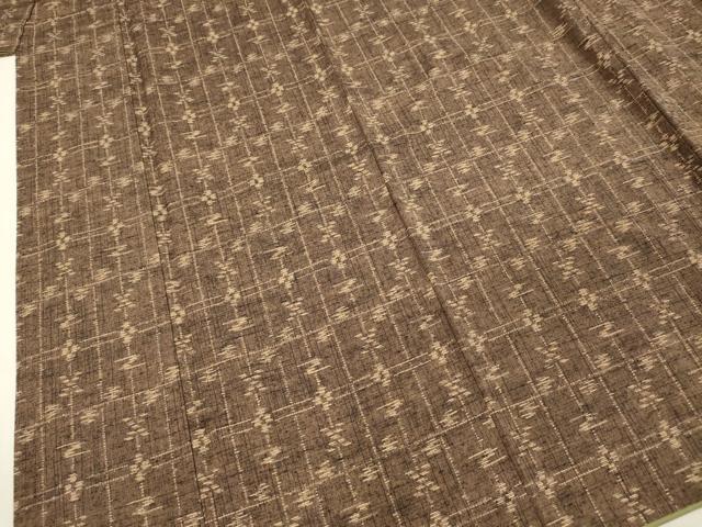 平和屋着物■上質な紬 抽象文様 正絹 逸品 DABI3590ya