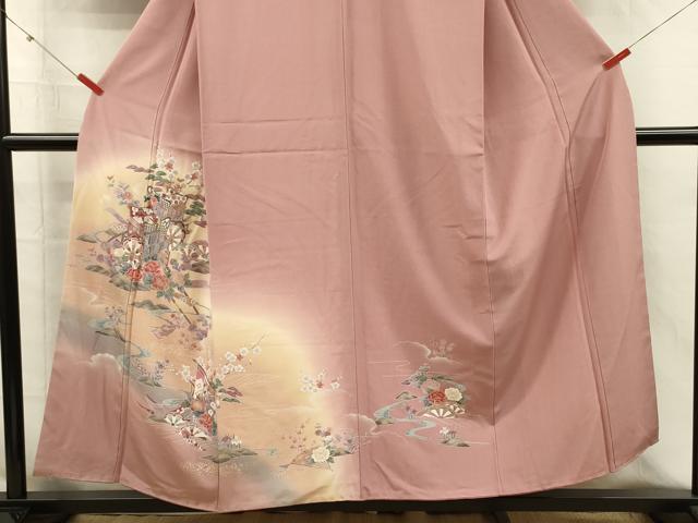 平和屋着物■訪問着 御所車花文 暈し染め 金彩 正絹 逸品 DABI3596ya