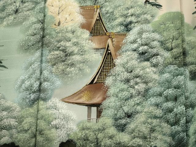 平和屋着物■豪華色留袖 作家物 手描き 風景人物文 暈し染め 金糸 正絹 逸品 DABI3601ya