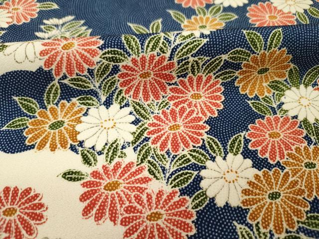 平和屋着物■上質な小紋 菊尽くし 正絹 逸品 DABI3602ya