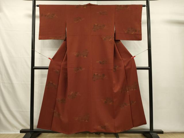 平和屋着物■上質な小紋 草花文 金彩 正絹 逸品 DABI3604ya