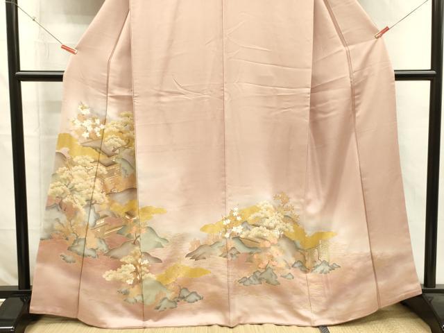 平和屋着物■豪華色留袖 風景花松文 暈し染め 金彩 正絹 逸品 DABI3606ya