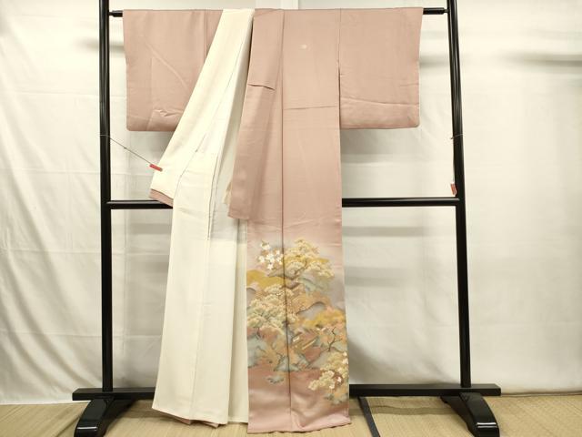 平和屋着物■豪華色留袖 風景花松文 暈し染め 金彩 正絹 逸品 DABI3606ya