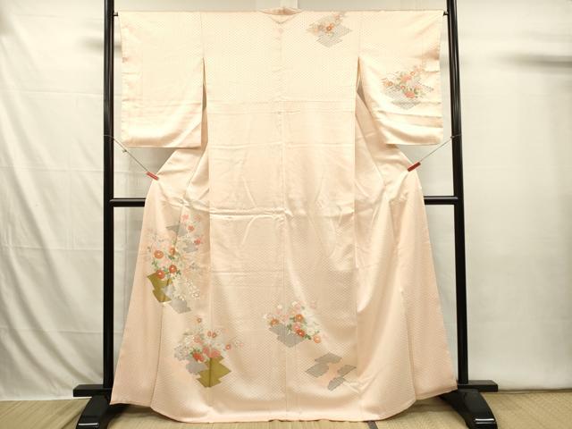 平和屋着物■訪問着 草花文 金彩 正絹 逸品 DABI3628ya