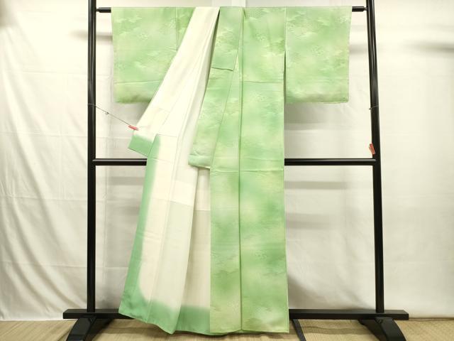平和屋着物■上質な小紋 吉祥花地紋 暈し染め 正絹 逸品 未使用 DABI3634ya