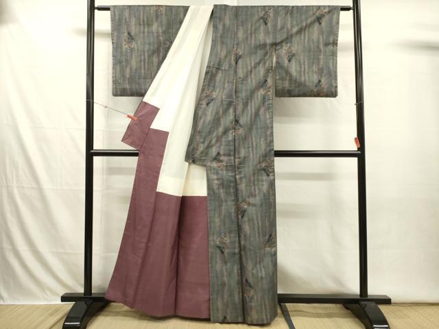 平和屋着物■本場大島紬 7マルキ 抽象文様 正絹 逸品 DABI3635ya