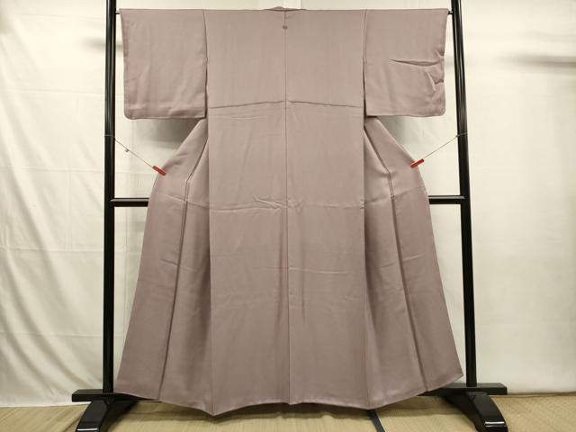 平和屋着物■上質な色無地 唐草地紋 枯野色 正絹 逸品 DABI3647ya
