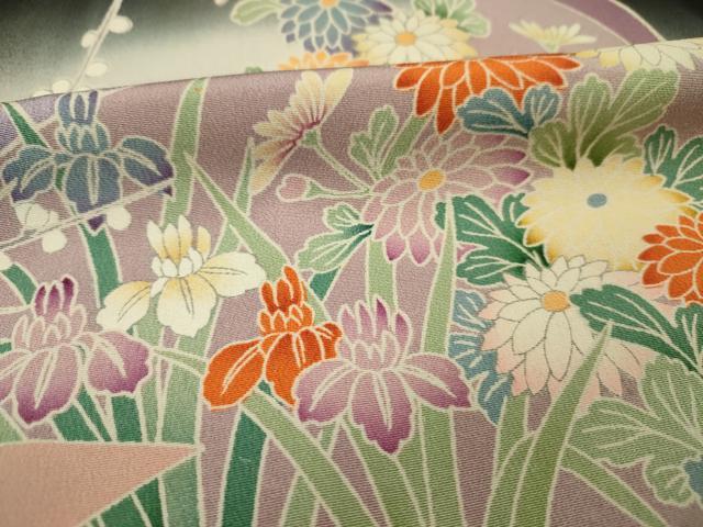平和屋着物■豪華黒留袖 駒刺繍 草花文 牡丹 暈し染め 正絹 逸品 DABI3673ya