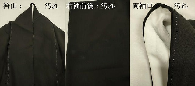 平和屋着物■豪華黒留袖 花鳥花丸文 暈し染め 金彩 正絹 逸品 DABI3674ya
