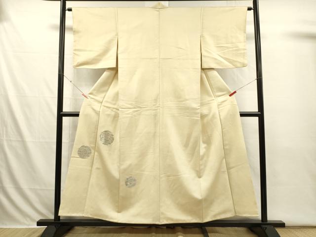平和屋着物■訪問着 更紗花丸文 銀糸 正絹 逸品 DABI3679ya