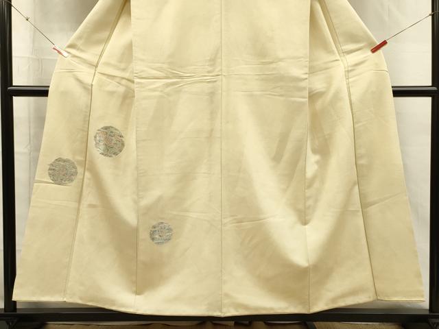 平和屋着物■訪問着 更紗花丸文 銀糸 正絹 逸品 DABI3679ya