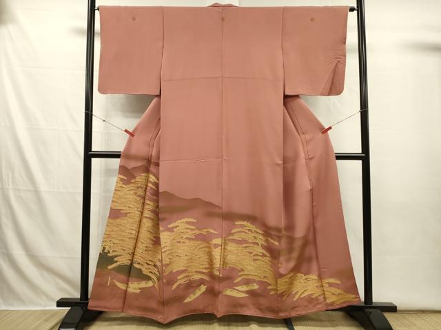 平和屋着物■豪華色留袖 枝松小舟文 暈し染め 金彩 正絹 逸品 DABI3684ya