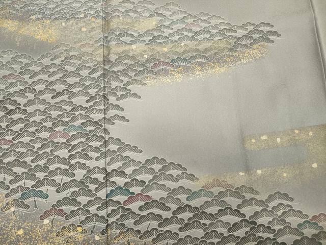 平和屋着物■訪問着 松霞文 暈し染め 金彩 正絹 逸品 DABI3691ya