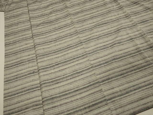 平和屋着物■上質な紬 横段文 正絹 逸品 DABI3776ya