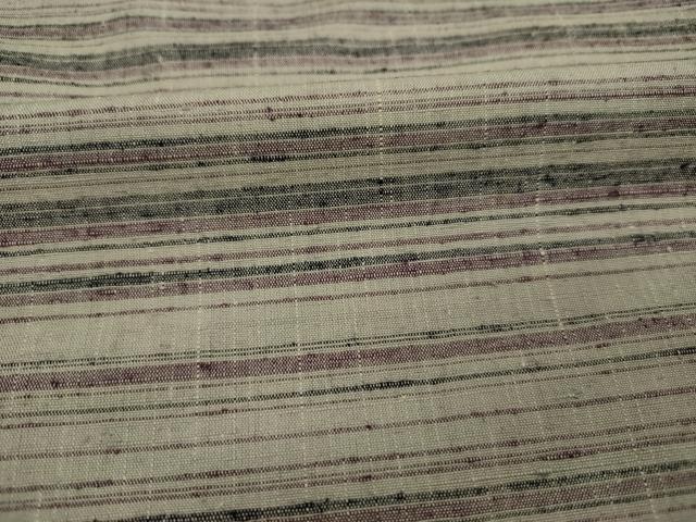 平和屋着物■上質な紬 横段文 正絹 逸品 DABI3776ya