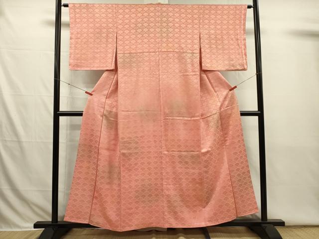 平和屋着物■上質な小紋 青海波地紋 暈し染め 正絹 逸品 DABI3784ya