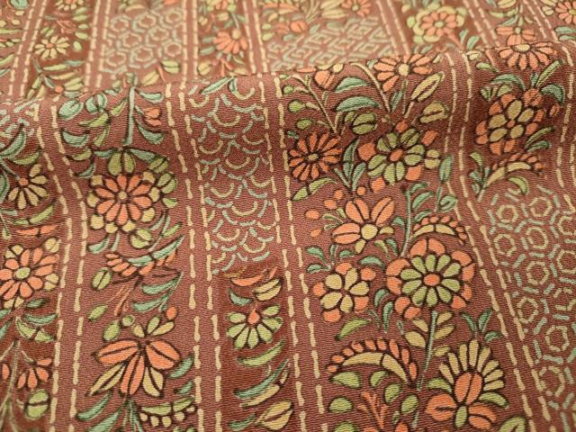 平和屋着物■上質な小紋 草花間道 正絹 逸品 DABI3789ya