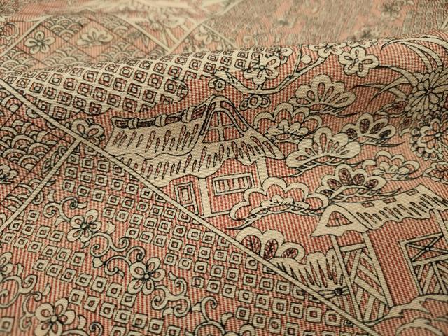平和屋着物■訪問着 風景花松文 暈し染め 正絹 逸品 DABI3795ya