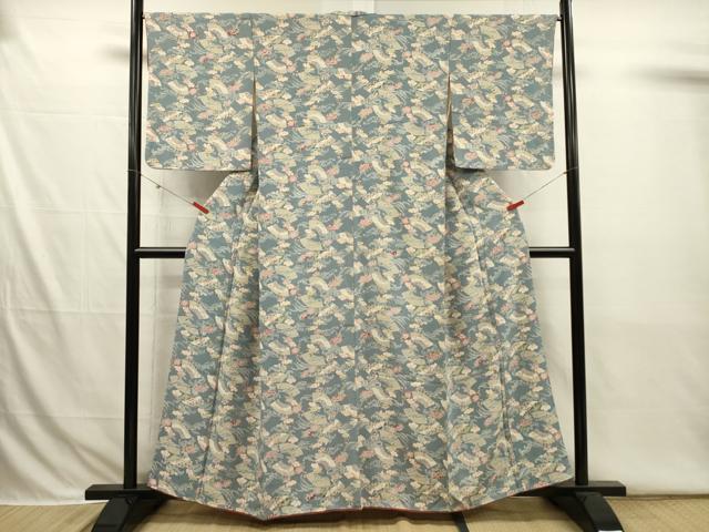 平和屋着物■上質な小紋 地紙花文 正絹 逸品 DABI3799ya