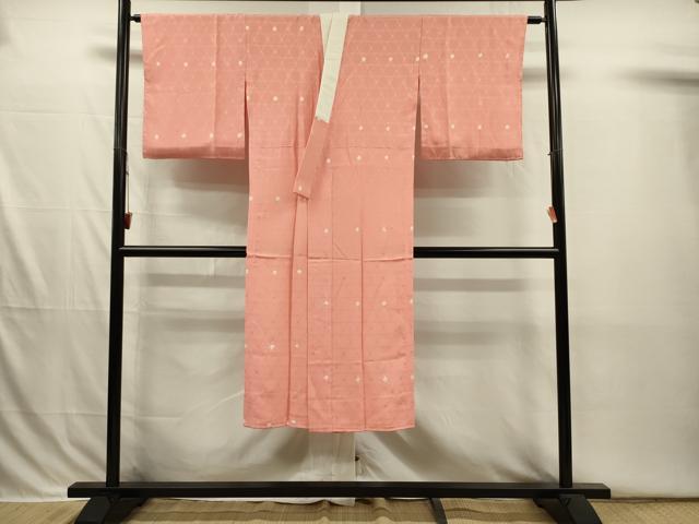 平和屋着物■長襦袢 無双仕立て 絞り 籠目文様 正絹 逸品 DABI3806ya