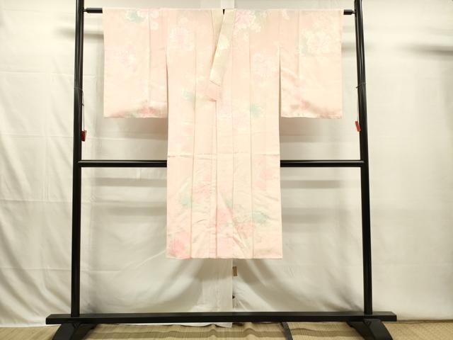 平和屋着物■長襦袢 袷 草花地紋 暈し染め 正絹 逸品 DABI3807ya