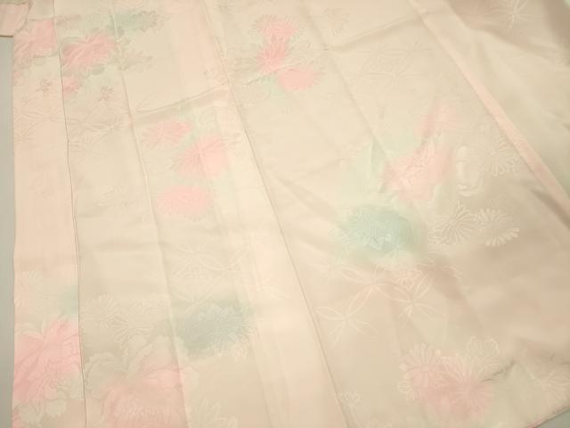 平和屋着物■長襦袢 袷 草花地紋 暈し染め 正絹 逸品 DABI3807ya