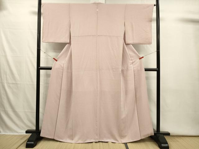 平和屋着物■上質な色無地 霞地紋 薄桜色 正絹 逸品 DABI3828ya