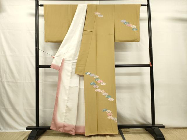 平和屋着物■訪問着 友禅 作家物 地紙花文 正絹 逸品 DABI3829ya