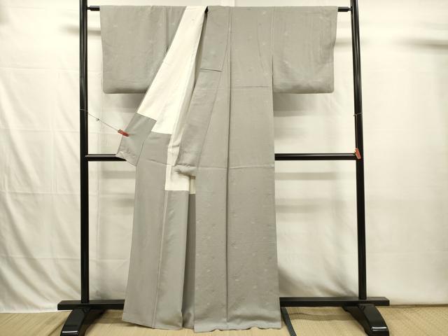 平和屋着物■上質な色無地 舞花地紋 霞色 正絹 逸品 DABI3830ya