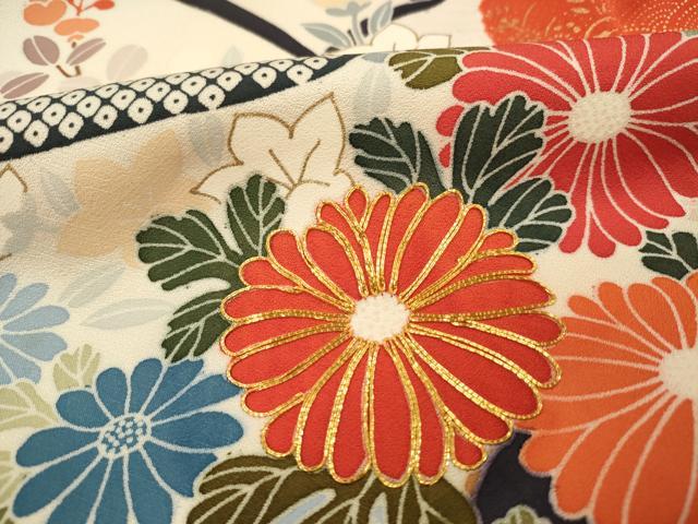 平和屋着物■豪華振袖 駒刺繍 絞り 花車文 枝梅 金彩 高島屋扱い 正絹 逸品 DABI3836ya