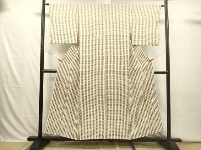 平和屋着物■上質な小紋 抽象文様 正絹 逸品 DABI3845ya