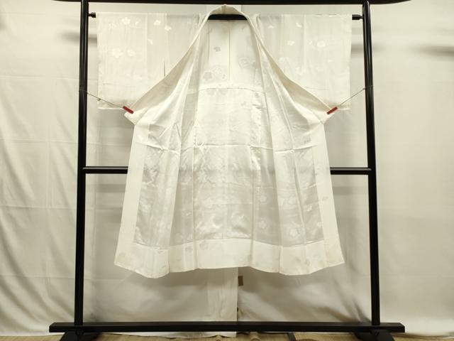 平和屋着物■長襦袢 無双仕立て 舞梅地紋 正絹 逸品 DABI3852ya