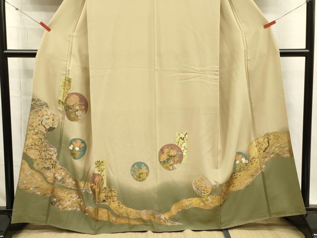 平和屋着物■豪華色留袖 花丸文 暈し染め 金彩 正絹 逸品 DABI3862ya