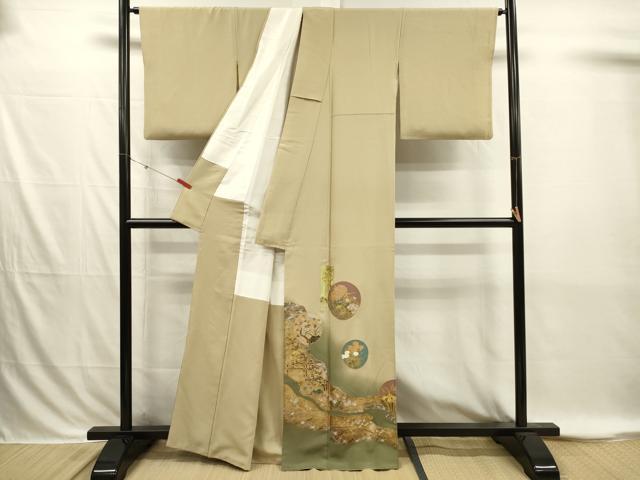 平和屋着物■豪華色留袖 花丸文 暈し染め 金彩 正絹 逸品 DABI3862ya