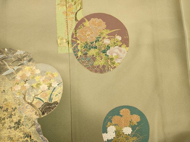 平和屋着物■豪華色留袖 花丸文 暈し染め 金彩 正絹 逸品 DABI3862ya