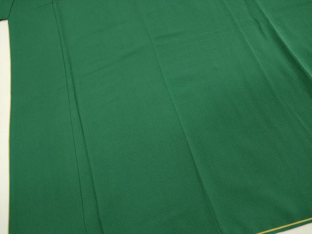 平和屋着物■上質な色無地 霞地紋 千歳緑色 やまと誂製 正絹 逸品 DABI3864ya