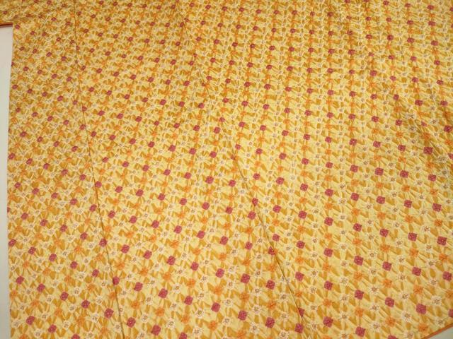 平和屋着物■上質な小紋 総絞り 舞花文 正絹 逸品 DABI3868ya