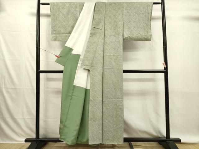 平和屋着物■大変加工の良い総絞り小紋 正絹 逸品 DABI3870ya