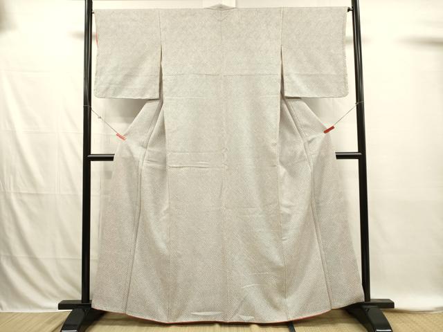 平和屋着物■大変加工の良い総絞り小紋 正絹 逸品 DABI3871ya
