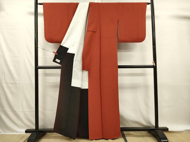 平和屋着物■上質な色無地 紅緋色 やまと誂製 正絹 逸品 DABI3880ya