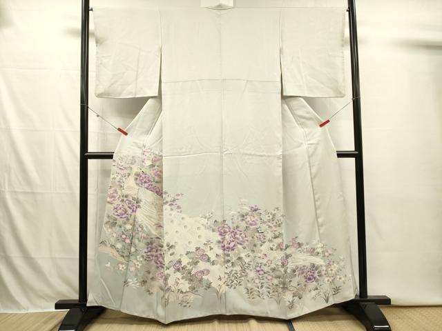 平和屋着物■豪華色留袖 孔雀花文 金彩 正絹 逸品 DABI3896ya