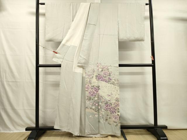 平和屋着物■豪華色留袖 孔雀花文 金彩 正絹 逸品 DABI3896ya