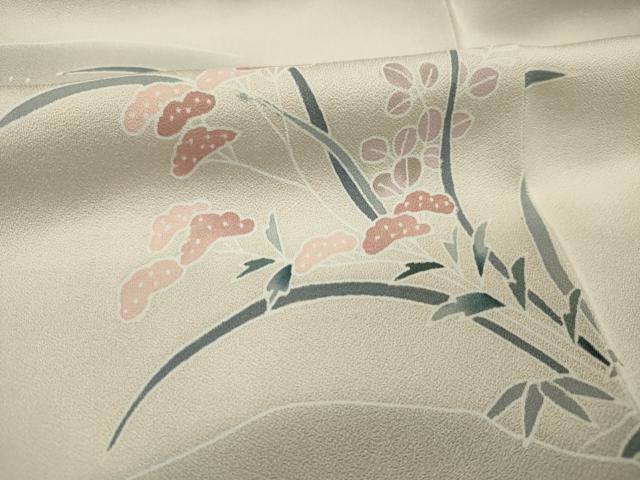 平和屋着物■訪問着 草花文 暈し染め やまと誂製 正絹 逸品 DABI3905ya