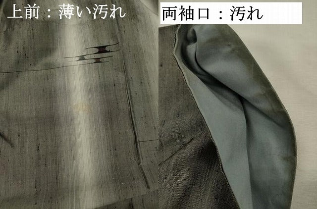 平和屋着物■上質な紬 エ霞 間道 正絹 逸品 DABI3906ya